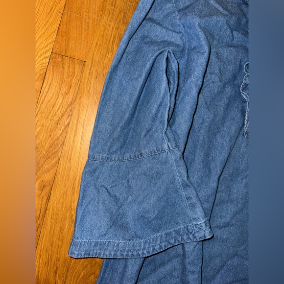 Draper James Blue Ruffle Mini Dress - Picture 4 of 6